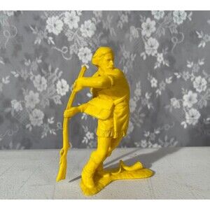Vintage 60s Marx Toy Company Pioneer Man Yellow 5 inches 1960s Retro Western